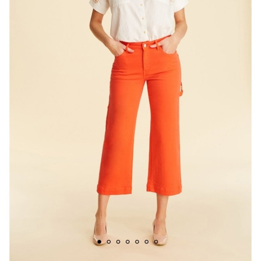 Warp + Weft  ICN WIDE LEG PANTS IN HIGHLIGHTER